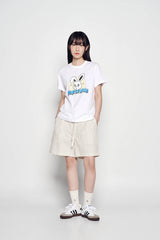 25SS STRIPE SET-UP LOOSE FIT SHORT PANTS IVORY