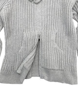 Edith lip knit hood zip-up
