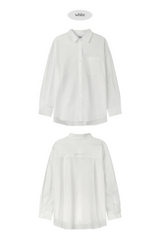 ベーシック メロウ エンブロイダリー シャツ (WHITE)