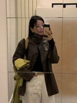 [MADE] Blending leather jacket