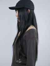 Loose V-Neck Long Sleeve -Brown