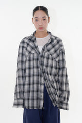 Cutline rough check shirt