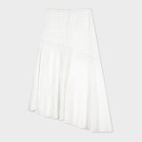 Lace Flare long skirt (white)