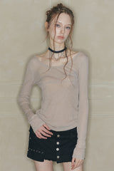 DUSK GRAPHIC TEE beige