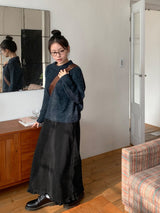 Philp Peach Fuzz Frill Long Skirt