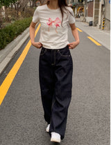 More wide denim pants