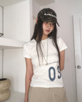 Canine Slim Fit Number Printed Short-Sleeved T-Shirt