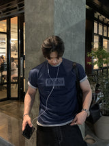 ルックリトルヴィンテージシティレタリングクロップショートスリーブTシャツ