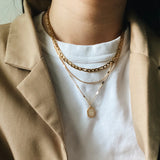 Lys Octagon Shell Necklace