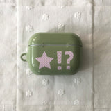 スター ポルカドット オリーブピンク グロッシー AirPodsケース