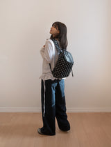 Dot String Rucksack - Black
