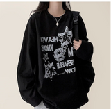 オッドビンテージプリンティドボクシー長袖Tシャツ