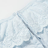 Liora Eyelet Ruffle Blouse
