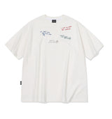 26SS★ Draw Stitch Embroidered Short Sleeve Tee