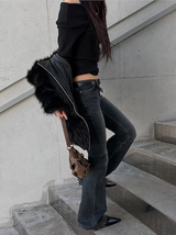 Low slim boots cut pants