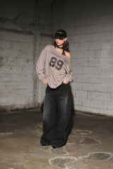 star denim pants (black)