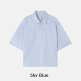 Aaron Summer Basic Half Crop Shirt