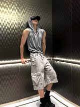 Multi-Pocket Cargo Bermuda Shorts