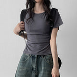 Slim Fit 🌟 Spandex Basic Plain Short-Sleeved T-shirt (8 colors)