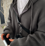 Cant Hachi Warm Knit Hooded Zip-Up