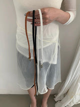 Thin twist leather belt(3)