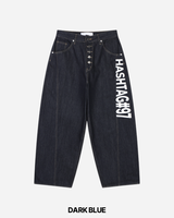 Hash Lettering Denim Pants