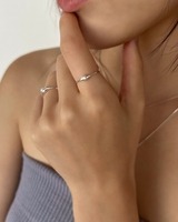 Float pearl ring (silver) *1PCS
