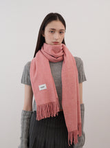 Wool touch estoni muffler (cals pink)