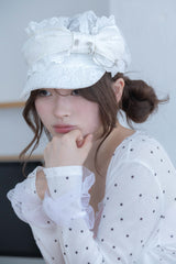 angel ribbon cap(white)