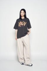 25SS VINTAGE FLOW FONT PIGMENT SHORT SLEEVE T-SHIRT CHARCOAL