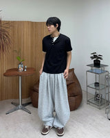 ベロ ピンタック ワイド スウェットパンツ