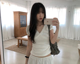 Elin Lace Puff Short-Sleeved T-shirt (2 colors)