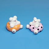 オレンジうきわわんちゃんのオブジェ