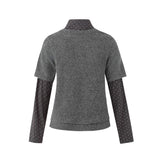 Grunge Layered Polka Dot Sweatshirt
