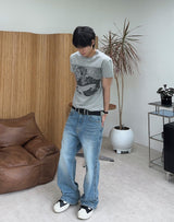 ロット ワイド マット レザー ベルト