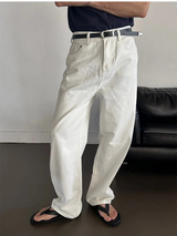 [4SEASON] ベーシックセミワイドデニムパンツ(3color)
