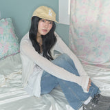 k-logo applique cap yellow