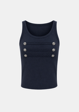 Evia Button Line Tank Top