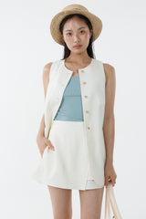 LEAN & LONG VEST_IVORY