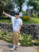 Like Stripe Short Sleeve Shirt (2 Colors)