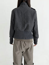 1540. Stand collar button jk (2color)