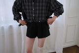 Autumn check shirt_navy