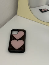 chocolate heart pink case (epoxy)