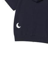 NY アップリケSSフードジップアップ NAVY