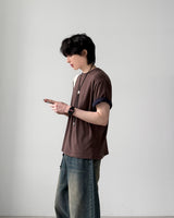 クロップレイヤード半袖Tシャツ