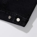 BINDING POINT DENIM JACKET
 - BLACK