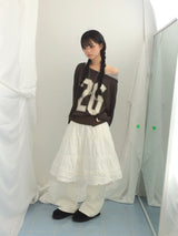 Numbering loose sweatshirt