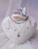 [Baby Monster ローラ Necklace] バレエコアムーンレイヤードネックレス(Surgical Steel)