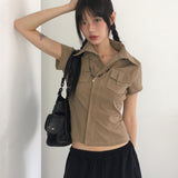 Notia Vintage Pocket Snap Short Sleeve Shirt