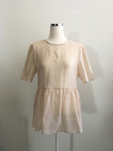 Sheer back ribbon blouse